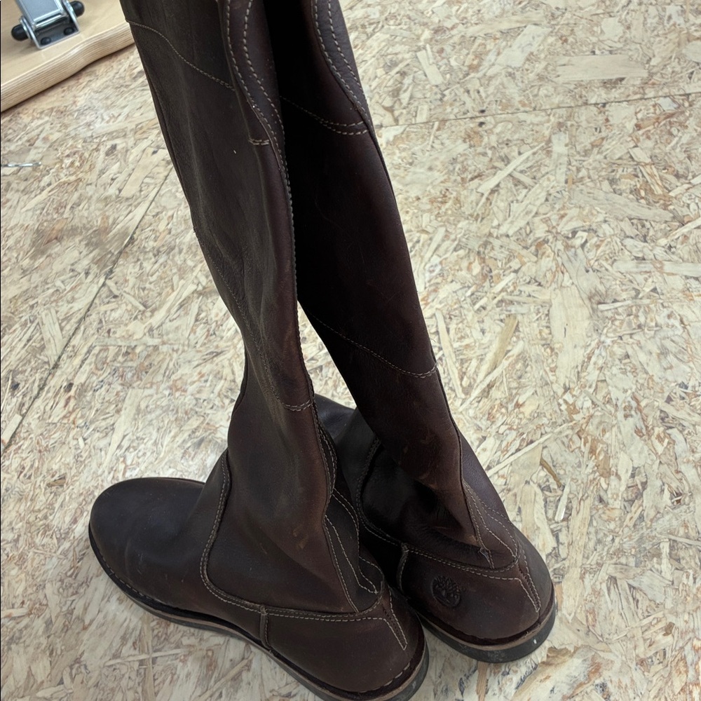 Brown Timberland Leather Knee-High Boots - Picture 7 of 7